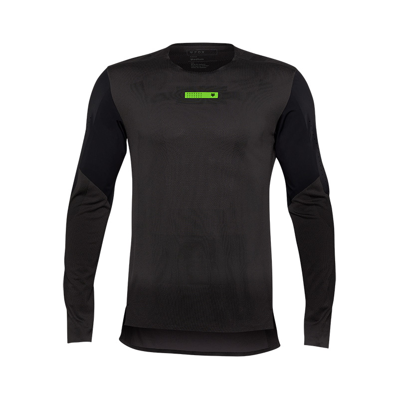 חולצת רכיבה ארוכה פוקס שחור - FOX RACING RAWTEC LS JERSEY V25