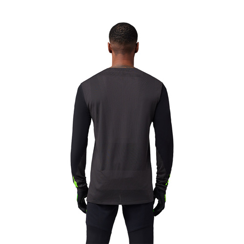 חולצת רכיבה ארוכה פוקס שחור - FOX RACING RAWTEC LS JERSEY V25