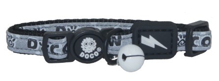 דוקו קולר בטיחותי מחזיר אור עם הדפס לחתולים