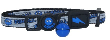 דוקו קולר בטיחותי מחזיר אור עם הדפס לחתולים