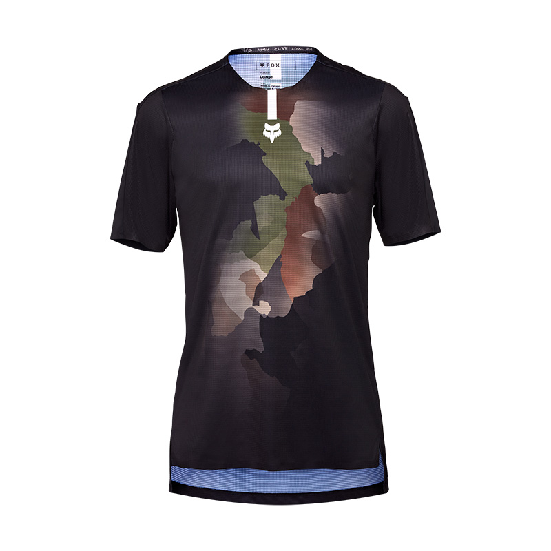 חולצת רכיבה קצרה פוקס שחור - FOX RACING FLEXAIR PRO SS GM JERSEY V25
