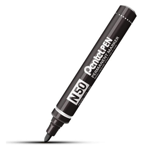  PENTEL N50 פרמננט ראש עגול צבע שחור על בסיס שמן