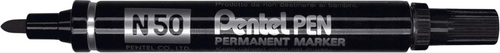  PENTEL N50 פרמננט ראש עגול צבע שחור על בסיס שמן