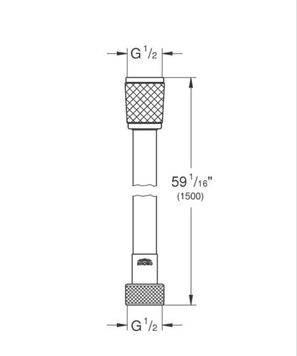 צינור מקלחת 1.5 מ' RELEXAFLEX כרום ניקל