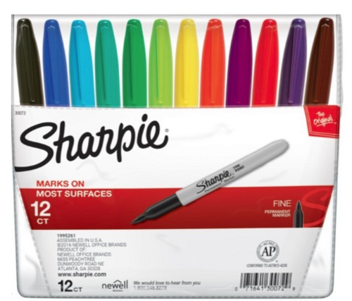  סט 12 טושים צבעוניים Sharpie