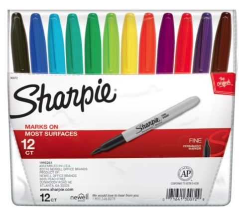  סט 12 טושים צבעוניים Sharpie