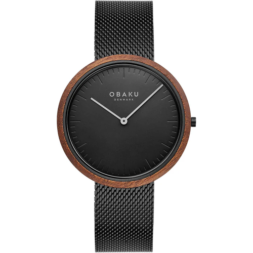 Obaku V245GXBBMB גודל 40MM זכוכית ספיר ומסגרת עץ