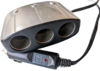 מפצל שקע מצית ל3 יציאות +2 שקעי USB