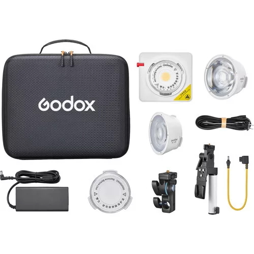 Godox ML100Bi תאורת לד Bi-color קומפקטית 120W + מתאם V-Mount