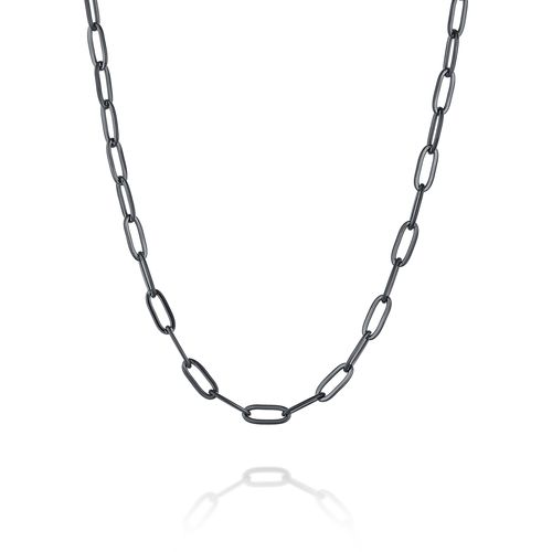 שרשרת חוליות אובליות שחורה UNISEX