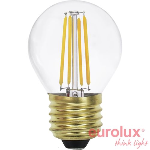 מארז 10 נורות לד כדור דמוי להט 5W E27 אור צהוב 2700K ניתן לעמעום G45