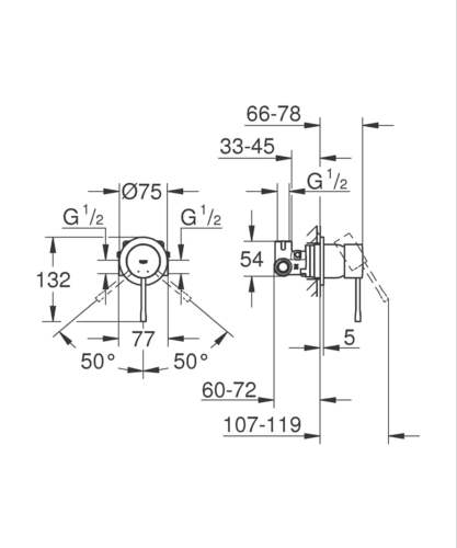 אינטרפוץ 3 דרך עגול 7.5 ס