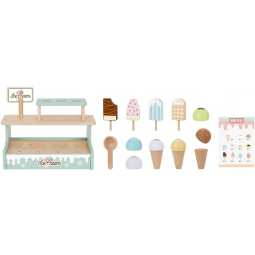 דוכן גלידות וארטיקים מעץ