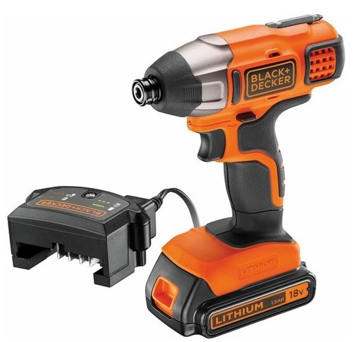 מברגה נטענת 18V ואביזרים Black+Decker BDCIM18D1A-QW