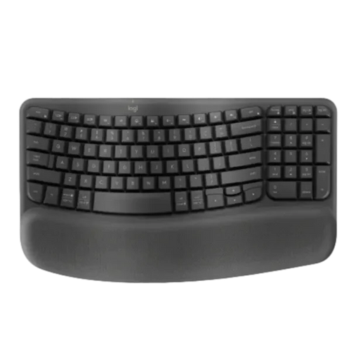 מקלדת ארגונומית אלחוטית Logitech Wave Keys 920-012309 Wireless Ergonomic Keyboard Black