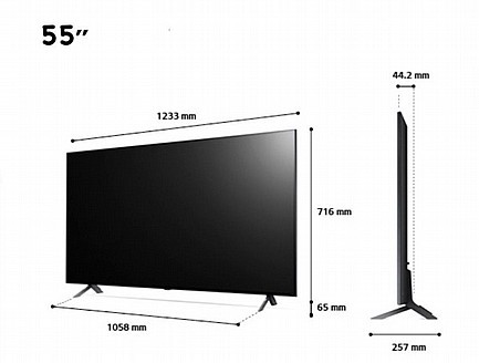 טלוויזיה חכמה 55 אינץ' 4K UHD אל ג'י LG דגם 55QNED756RB