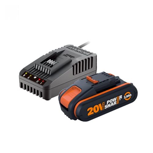 ערכת סוללה 2AH ומטען מהיר WA3601 20V