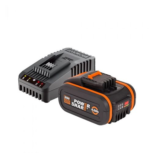 ערכת סוללה ומטען WORX WA3604 20V 4Ah | זמן עבודה ממושך וטעינה אמינה