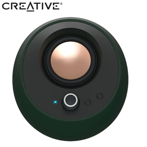 זוג רמקולים סטריאו אלחוט בלוטוט Creative Pebble PRO 10W RMS, צבע שחור, עם תאורה RGB