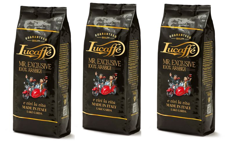 3 ק"ג פולי קפה לוקפה מר. אקסקלוסיב \  Lucaffe Exclusive