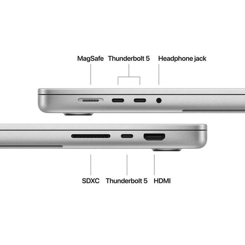 מקבוק פרו Apple MacBook Pro 16 M4 Pro Chip 14-Core 48GB RAM 512GB SSD, 20-Core GPU in Silver MX2U3HB/A (Late 2024)