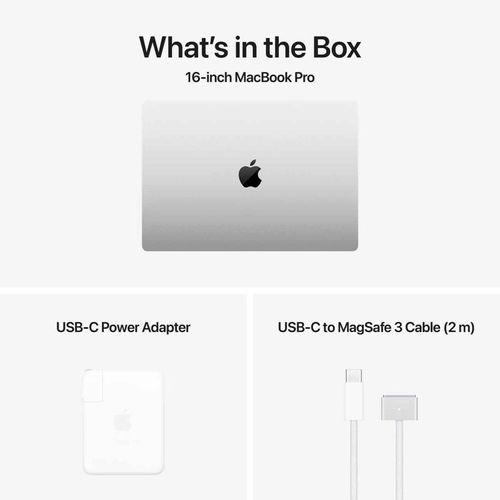 מקבוק פרו Apple MacBook Pro 16 M4 Pro Chip 14-Core 48GB RAM 512GB SSD, 20-Core GPU in Silver MX2U3HB/A (Late 2024)