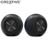 זוג רמקולים סטריאו אלחוט בלוטוט Creative Pebble X 15W RMS, צבע שחור, עם תאורה RGB