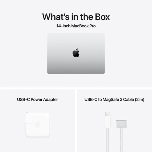 מקבוק פרו Apple MacBook Pro 14 M4 Max Chip 14-Core 36GB RAM 1TB SSD, 32-Core GPU in Silver MX2G3HB/A (Late 2024)