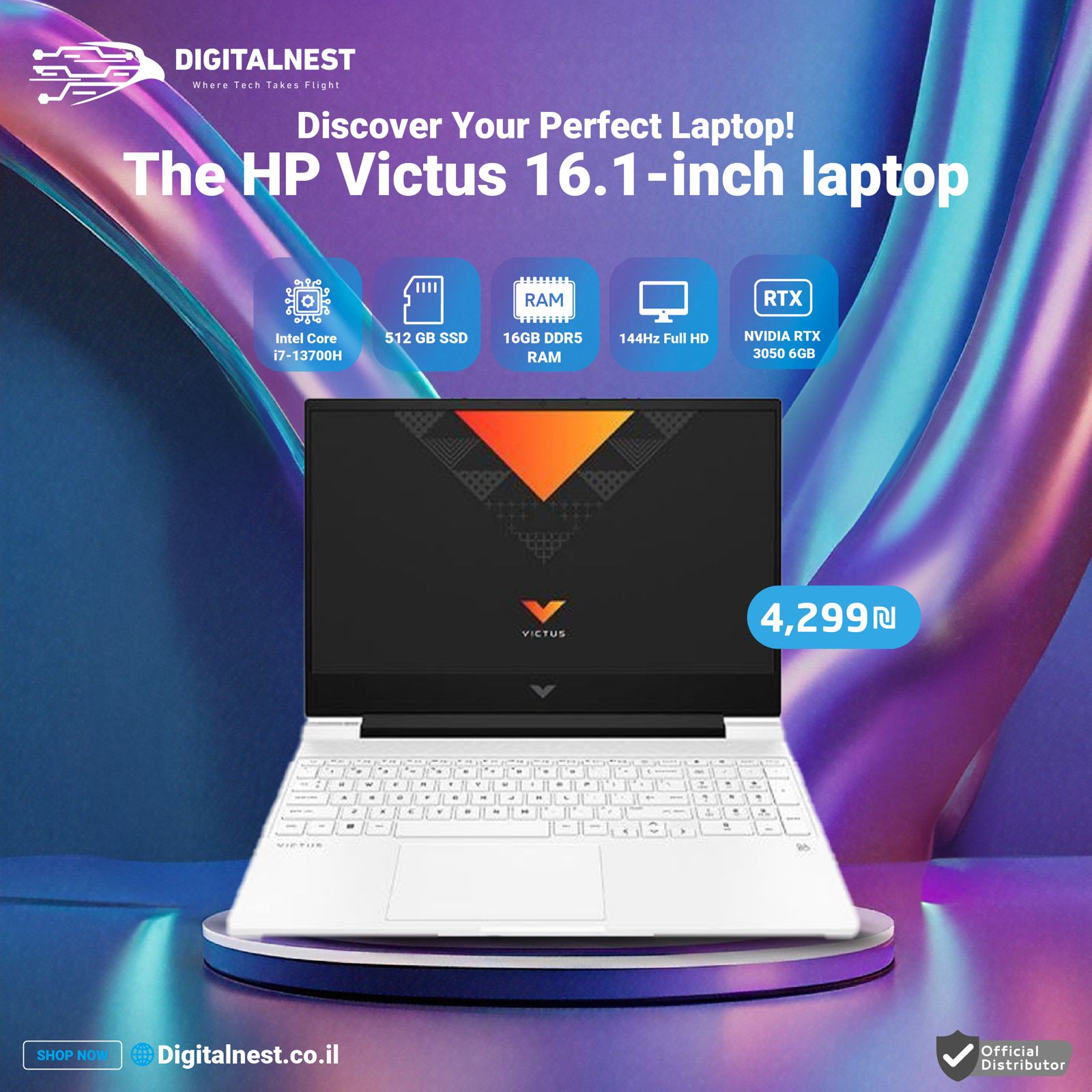 HP Victus Gaming Laptop 16.1 Inch FHD 144 Hz Display Zimbabwe 