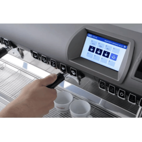 מכונת אספרסו מקצועית 3 ראשים שחור/לבן - Nuova Simonelli Aurelia Wave Volumetric 3GR