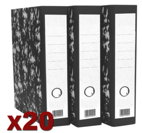  20 קלסרים משרדיים מקרטון מנומר - גב 8 - מבצע