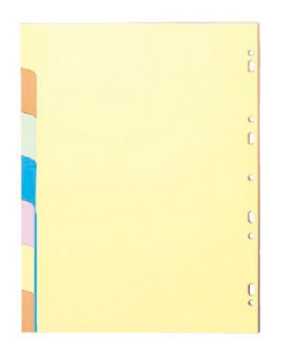  חוצצים 1/7 מבריסטול מנילה מדורג- פוליו