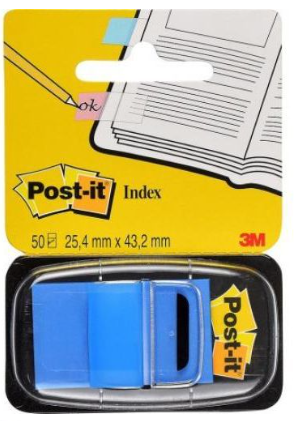 דגלונים לתיוק משרדי 3M Post It - כחול