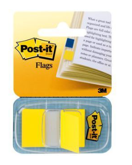 דגלונים לתיוק משרדי 680 3M Post It - צהוב