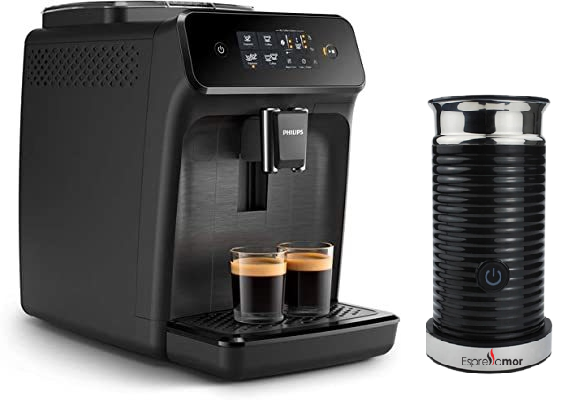 מכונת אספרסו EP1200/00 philips + מקציף חלב Espresso Mor Barista
