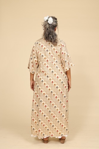 עליונית קימונו מקסי קשירה plus size
