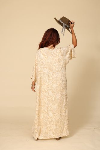 עליונית קימונו מקסי קשירה plus size