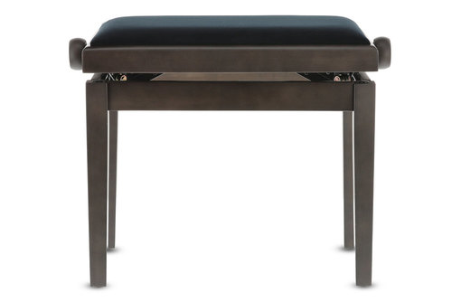כסא פסנתר מתכוונן BENCH DELUXE בצבע walnut dark מט עם טופ שחור 130160 מבית GEWA (Germany)
