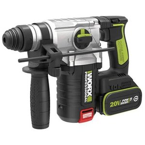פטישון נטען WORX WU388 20V Brushless 2.2J | קידוח בבטון עד 24 מ״מ – גוף בלבד
