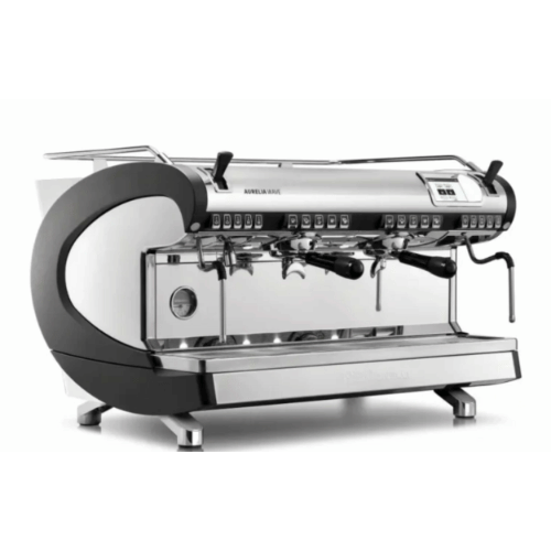מכונת אספרסו מקצועית 2 ראשים שחור/לבן - Nuova Simonelli Aurelia Wave Volumetric 2GR