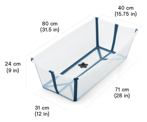 אמבטיה מתקפלת X-large סטוקי STOKKE-צבע ב'ז