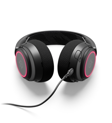 אוזניות גיימינג חוטיות עם תאורת Steelseries Arctis Nova 3 RGB