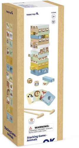 משחק מפולת לבנים מעץ