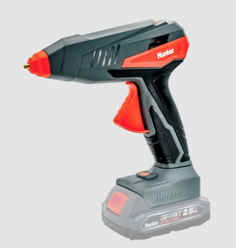  אקדח דבק חם נטען 18V  HUNTER 100701-005[סוללה 2 אמפר + מטען ]