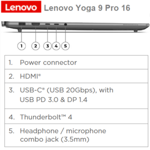 מחשב נייד Lenovo  Yoga Pro 9 16IMH9 16"-TOUCH-3.2K-U9-32GB-1TB-RTX4060-W11H