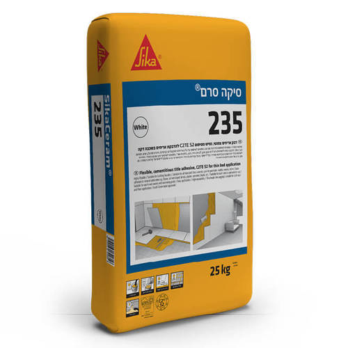 דבק קרמיקה סיקה סרם 235 לבן | 25 ק