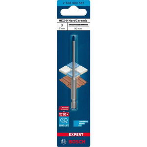 מקדח HEX-9 HardCeramic לקרמיקה ופורצלן 12×90 מ״מ | 2608900594 – Bosch