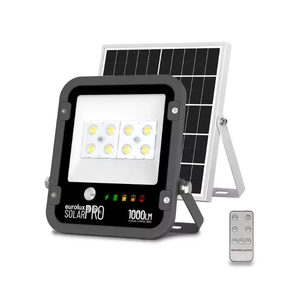פנס הצפה + עבודה + חרום, נטען סולארי/USB שחור 2000 לומנים IP65 אור חם LifePO4 מקצועי יורולוקס 

