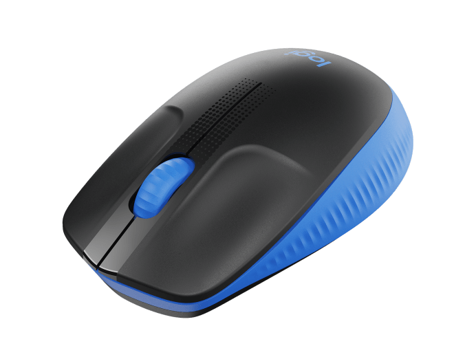 עכבר אלחוטי כחול Logitech M190 910-005907 Wireless Full Size Blue Mouse
