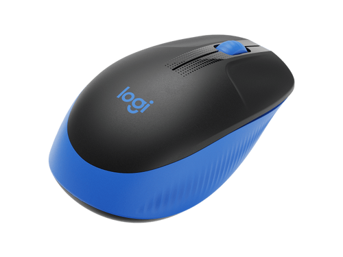 עכבר אלחוטי כחול Logitech M190 910-005907 Wireless Full Size Blue Mouse
